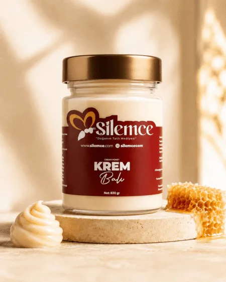 Krem bal - Şilemce sürülebilir kıvamda katkısız krem bal cam kavanoz