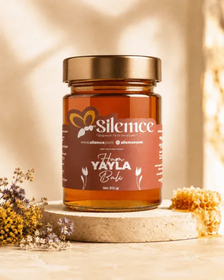 Ham yayla balı - Şilemce yüksek rakımlı yaylalardan katkısız, filtrelenmemiş yayla balı cam kavanoz